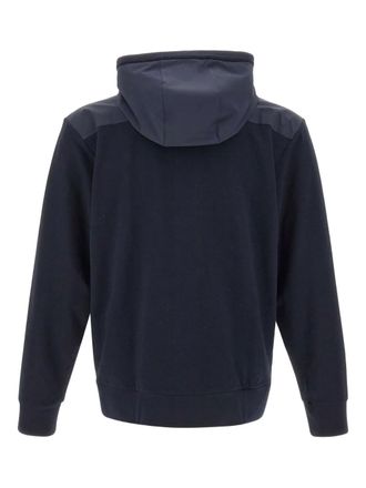 Paul & Shark panelled zip-up hoodie - men - Lyocell/Cotton/Elastane - XXXXL - Blue