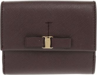 Ferragamo Bordeaux Leather Wallet (Bi-Fold) (Pre-Owned)
