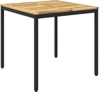 vidaXL Mesa De Cena De Jard&iacute;n Blanco Y Negro 80 X 80,5 X 75 Cm Vidaxl