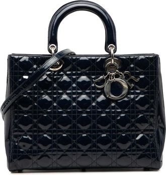 Dior Pre-owned Dior Large Patent Cannage Lady Dior Ladies 00X96-1101