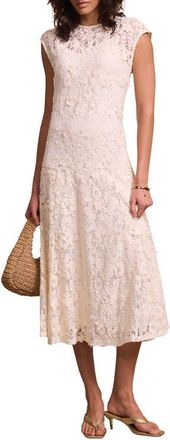 Mint Velvet Lace Maxi Dress in Cream at Nordstrom, Size 10