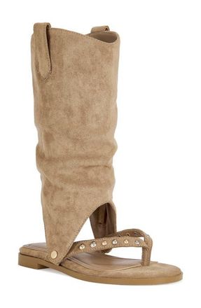 Azalea Wang Barrera Ankle Cuff Sandal in Tan at Nordstrom, Size 8.5