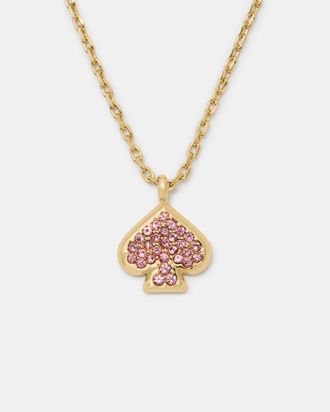 Kate Spade New York Womens Everyday Pave Mini Pendant - Gold Brass - One Size