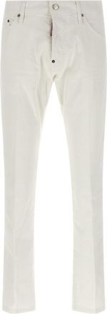 Dsquared2 White Cotton Slim Fit Jeans