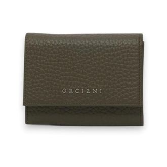 Orciani Leren portemonnee met kaartsleuven - Dames - Portefeuilles - Groen - ONE Size - Leer - Accessoires