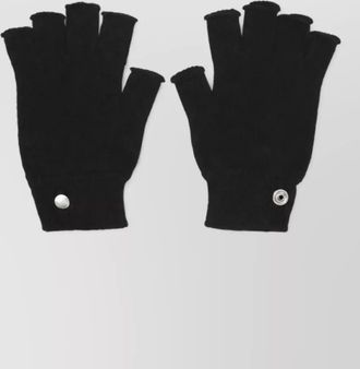 Rick Owens rib-knit fingerless gloves
