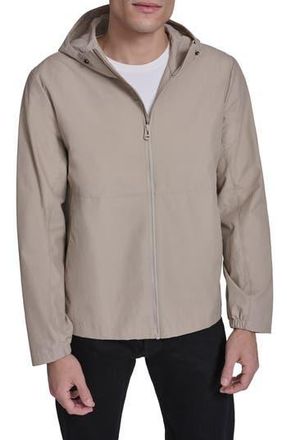 Cole Haan Water Resistant Packable Hooded Cotton Blend Running Jacket in Khaki at Nordstrom Rack, Size Xx-Large