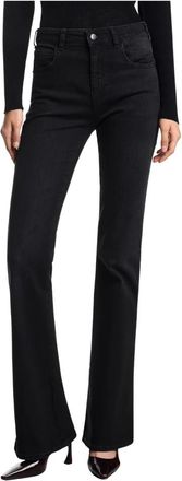 Emporio Armani J47 Mid-high Rise Jeans - Dames - Bootcut Jeans - Zwart - W26 - Denim - Jeans