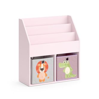 Vicco Estanter&iacute;a Infantil Luigi, Rosa, 72 X 79 Cm Con 2 Cajas Plegables (le&oacute;n, Cocodrilo) Vicco