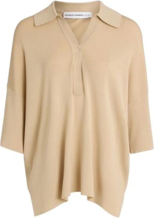 Margaux Lonnberg Theodore Top - Dames - V-hals truien - Beige - XS - Nylon - Truien & Vesten