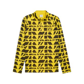 Puma Maglia pre-partita con zip a un quarto Borussia Dortmund da uomo, Accessori, Giallo, 3XL