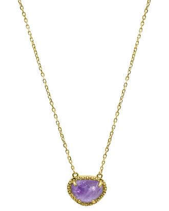 Adornia Adornia Fine Jewelry 14K Over Silver 2.00 Ct. Tw. Amethyst February Birthstone Necklace
