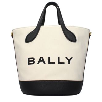 Bally Handtaschen Damens Stoff Beige/Schwarz