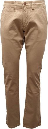 Sun 68 Beige Katoenen Broek met Stretch - Heren - Chinos - Beige - W34 - Katoen - Broeken