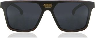 Oh My Woodness! Pilot Full Rim Plastic Mens Sunglasses Brown Size 56 - Free Lenses - Oh My Woodness