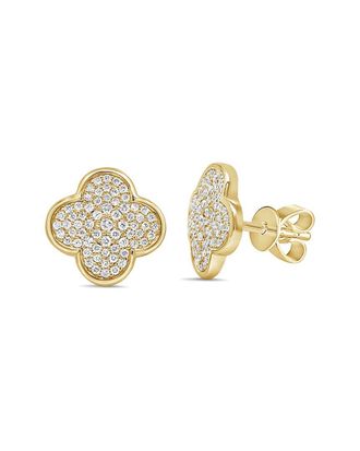 Sabrina Designs 14K 1.63 Ct. Tw. Diamond Clover Stud Earrings