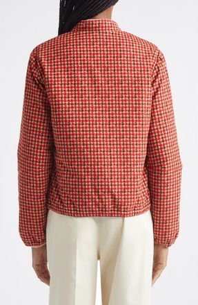 Moncler Lanset Check Print Knit Jacket at Nordstrom, Size 00