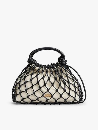 Tommy Hilfiger Soft Leather Macrame Crossbody Bag
