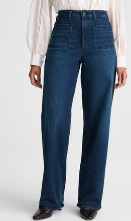Madewell The Curvy Emmett Wide Leg Jeans in Nighthawk Wash at Nordstrom Rack, Size 27