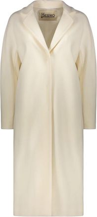 Herno Single-Breasted Coat - Dames - Mantel - Beige - XL - Wol - Jassen