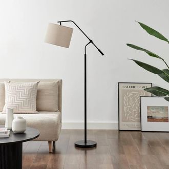 Furniturebox Claudia Black Standing Floor Lamp