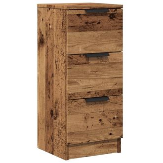 vidaXL Vidaxl - Aparador Madera De Ingenier&iacute;a Madera Envejecida 30x30x70 Cm