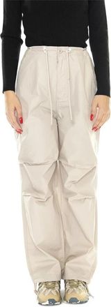 Obey Wijde Broek - Dames - Wijde Broeken - Beige - W27 - Katoen - Broeken
