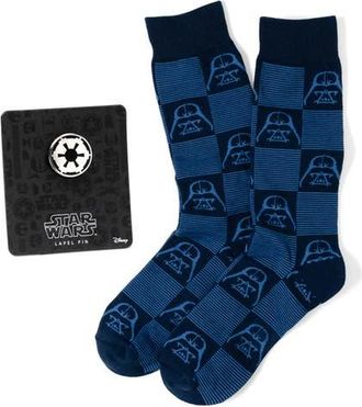 Cufflinks Inc. x Star Wars Darth Vader Lapel Pin & Socks Set in Multi at Nordstrom, Size 10-13