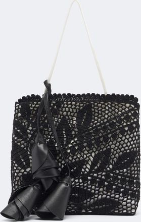 Magda Butrym Julia crochet satin top-handle bag
