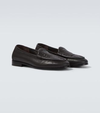 Bottega Veneta Silenzio Intrecciato leather loafers