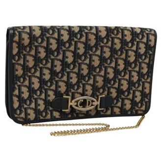 Dior Pre-owned Shoulder Bags, female, Multicolor, Size: ONE SIZE Pre-owned Canvas Shoulder Bag