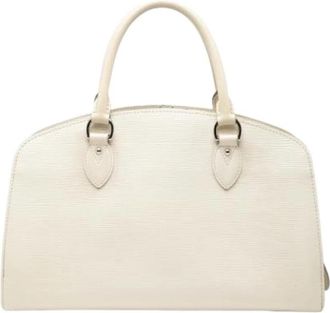 Louis Vuitton Pre-owned Vintage Leather Handbag - Dames - Vintage Handtas - Wit - ONE Size - Leer - Vintage