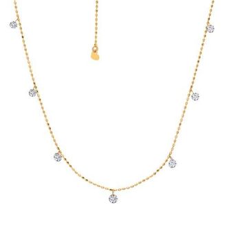 Graziela Tiny Floating Necklace in Yellow in Yellow Gold at Nordstrom