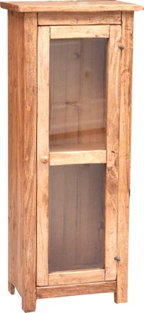 Biscottini International Vitrina De Estilo Country De Madera Maciza De Tilo Acabado Con Efecto Natural. Made In Italy