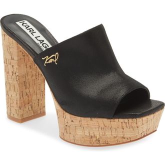 Karl Lagerfeld Karl Lagerfeld Paris Hensley Platform Sandal in Black at Nordstrom Rack, Size 6.5