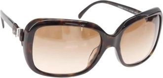 Chanel Pre-owned Accessories, female, Brown, Size: ONE SIZE Pre-owned Plastic Sunglasses