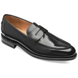 Loake 356 Leather Mens loafers Shoes - Black - Size:UK 10.5