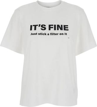 Victoria Beckham Just Stick A Filter On It Slogan T-Shirt