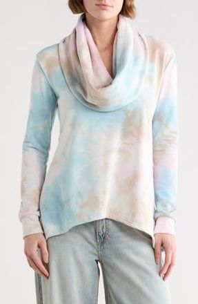 Go Couture Off the Shoulder Asymmetric Sweater in Mocha Splash at Nordstrom Rack, Size X-Large