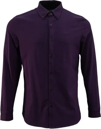Lords of Harlech Sawyer Knit Button-Up Shirt in Plum at Nordstrom, Size Xx-Large