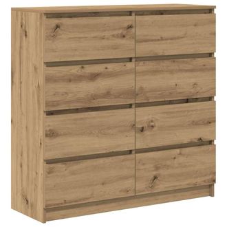 Berkfield Home Sideboard Artisan Oak 100x35x99 cm Engineered Wood in Brown | Size: 100 x 35 x 99 cm