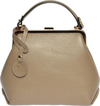 Roberta M Beige Rundleer Tas