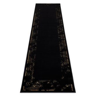 RugsX RugsX Gloss Runner in Black | Size: 80 cm x 300 cm