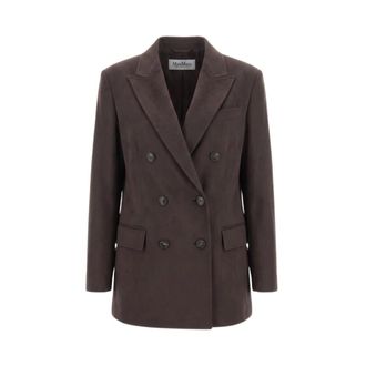 Max Mara Jassen, Dames, Bruin, 2Xs, Wol, Olimpia Blazer
