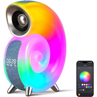OEM Reloj Despertador Con Luz Ambiental, L&aacute;mpara De Escritorio Led Inteligente Con Sincronizaci&oacute;n De M&uacute;sica, Luz Nocturna Regulable, Control Por Aplicaci&oacute;