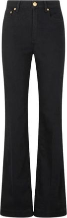 Roberto Cavalli Slang Monogram High-Rise Flared Jeans - Dames - Bootcut Jeans - Zwart - L - Katoen - Jeans