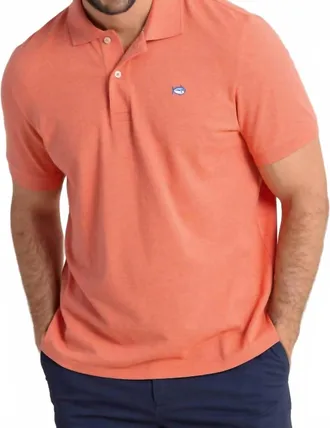 Southern Tide Sj Polo Shirt In Heather Melon