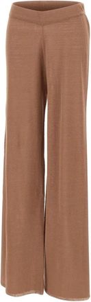 KANGRA Rechte broek - Dames - Straight fit broeken - Bruin - XL - Linnen - Broeken