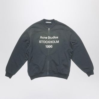 Acne Studios Pullover mit Rei&szlig;verschluss, Logo, Schwarz