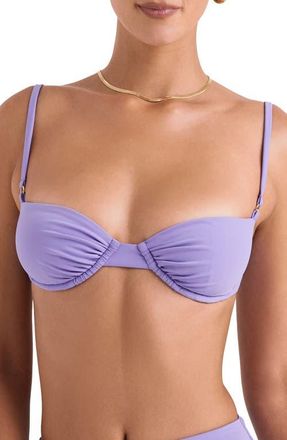 House of CB Monaco Underwire Bikini Top in Violet at Nordstrom, Size X-Large